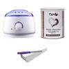 CUVLY Wax Kit Wax Heater Machine Waxing Kit Combo Wax Machine Chocolate Cream Wax (550 gm) Aloe Vera (550 gm) Strips (70pcs) Spatula(Kinfe),Sponge) | Hair Removal Waxkit (Liposoluble Wax) for Women view 1