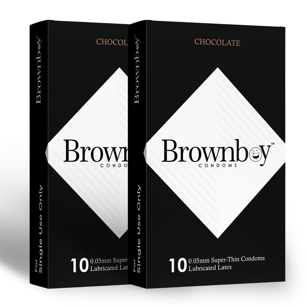 Brownboy 0.05mm Super Thin & More Time Male Protection Condom, Premium Condomms, Disposable Condomm for Men Combo Pack of 2 - Honeymoon Set of 20 Pcs (2, BR - 2 CHO)