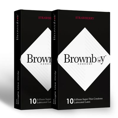 Brownboy 0.05mm Super Thin & More Time Male Protection Condom, Premium Condomms, Disposable Condomm for Men Combo Pack of 2 - Honeymoon Set of 20 Pcs (2, BR - 2 STR)