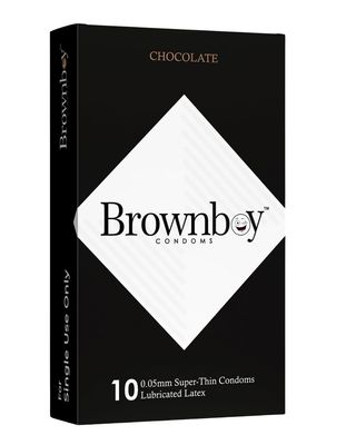 Brownboy Condoms Men's Condom, Ultra Thin Condom, Male Protection Condom, Premium Condomms, Disposable_10 PCS (1, BR - CHO)