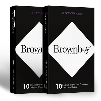 Brownboy 0.05mm Super Thin & More Time Male Protection Condom, Premium Condomms, Disposable Condomm for Men Combo Pack of 2 - Honeymoon Set of 20 Pcs (2, BR - 2 BCu)