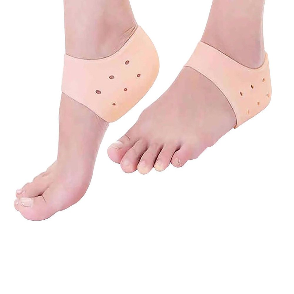 AARISH SAYA Anti Crack Silicone Gel Heel Pad Socks For Heel Swelling, Pain Relief, Cracked Heels Repair, Foot Care For Both Men & Women 1 Pair(2PCS) (Free Size). S96