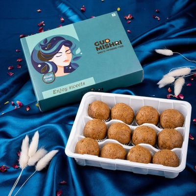 Besan Laddu Gud 500g | Handmade Indian Desi Ghee Mithai | Guilt-Free Treat | No Refined Sugar | No Palm Oil | Traditional Festive Dessert | Healthy Sweet Gift Pack | Festive Gift Hamper