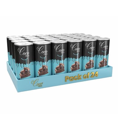 CocoHigh Swiss Chocolate Drink 200ml (Pack of 24) | Premium Thick & Creamy Milkshake with Real Swiss Cocoa | No Added Preservatives | Ready-to-Drink Rich Chocolate Beverage