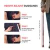 TryFit Aluminium Walking Stick for Adults Lightweight Adjustable Walking Cane with PVC Grip & Anti-Skid Rubber Tip | 10-Level Height Adjustment | Strong Single-Leg Support Stick (Bronze) view 4