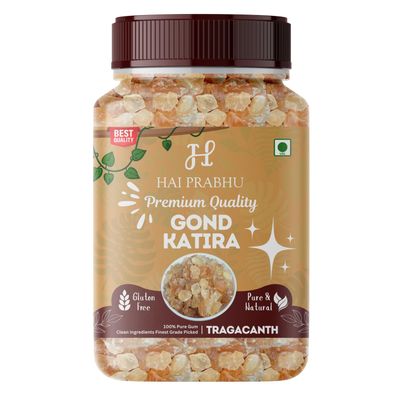 HAI PRABHU Gond Katira Pure (Edible Gum) - Tragacanth Crystals | 100% Natural | badam Pisin Almond Gum | 250gm