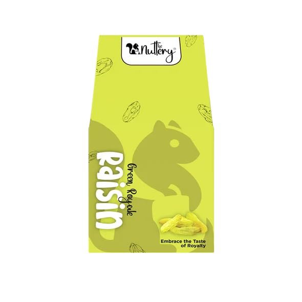250g Elvish Greens by The Nuttery  Handpicked, Premium Green Raisins | A Healthy, Sweet, Anytime Snack