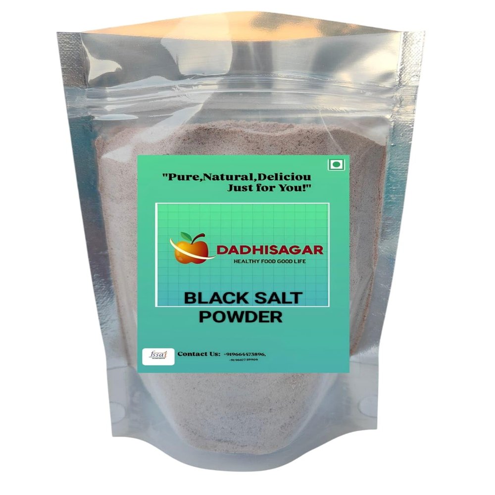 DADHISAGAR Black Salt Powder Himalayan Kala Namak, Natural Flavouring for Chaats and Beverages (1KG(PACK OF 1))