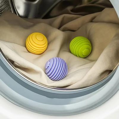 SITSRA Laundry Anti-Tangle Washing Balls || Fabric Softener & Anti-Wrinkle Dryer Balls - Washing Machine Reusable Washer Balls for Tangled-Free Clothing - PACK OF 3