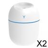 2xAroma Essential Oil Diffuser Ultrasonic Humidifier Timer Light for Hotel USB White view 2