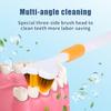 4-Piece Set of 3-Sided Medium toothbrushes for Adults, Soft Bristle Toothbrush for Comprehensive Care of Teeth and Gums, Suitable for Youth (Black, White, Brown, Blue,) view 2