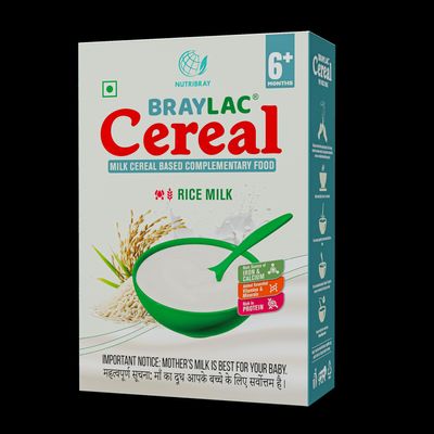 Braylac Cereal Rice Milk - 300 gm - for 6 to 24 months baby - Bag in Box (BIB Pack)