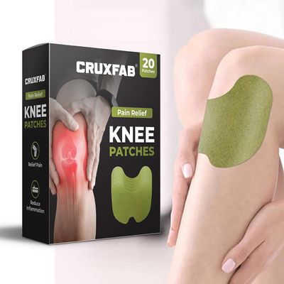 CRUXFAB Knee Pain Relief Patch for Joint & Muscle Pain Quick Relief Heating Pad Natural Pain Reliever for Knee, Back, Neck & Body Pain (Pack of 20)
