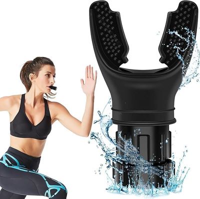 Tachobi Breathing Trainer, Lung Capacity Exercise Device and Lung Exerciser for Respiratory Muscle Exercise and Increased Sports Breathing Fitness| Lungs Exercise Equipment (Black,Pack of 1)