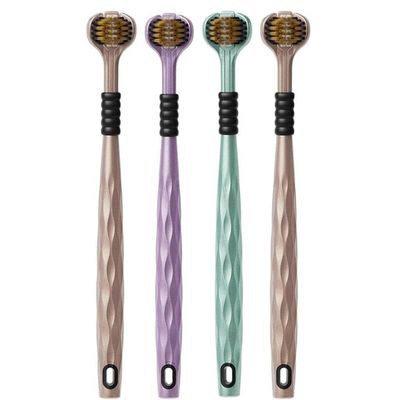 3-Sided Toothbrush | Ultra Soft Bristles for Deep Cleaning | Triple Action Manual Toothbrush | Triple Head Design for 360 Cleaning | Eco-Friendly & Gentle on Gums (4)