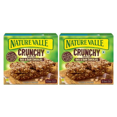 Nature Valleys Crunchy Oats & Dark Chocolate Cereal Bars 5 x 42g (Pack of 2) (Imported)