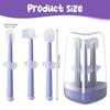 Acorn Crafts 3 Pcs Baby Toothbrush Set for 018 Months  Soft Silicone Manual Toothbrush, U-Shaped Tongue Cleaner & Gum Massager | Infant Oral Care Kit with Travel Case | BPA-Free & Safe for Newborns view 4