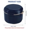 HASTHIP 2PCS Denture Bath Case, Retainer Holder with Strainer Basket, False Teeth Storage Cup Mouth Guard Storage Soak Container for Travel Cleaning, Blue view 2