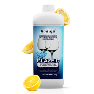 Arnigo Dishwasher Detergent Powder Bottle for All Brands Dishwasher, Enzyme Rich Formula, With Shine Boosters, Better Grease Cutting, Lemon Fresh Scent, Remove Stains 1kg