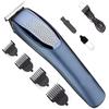 Hair & Beard Trimmer for Men Cordless Waterproof Trimmer with 4 Length Combs, Precision Blade, Cleaning Brush & Oil Bottle-Blue view 2