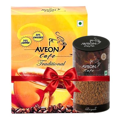 AVEON CAFE - Traditional Royale Flavoured Coffee Combo Pack (200g + 50g) | 100% Pure Rich & Bold Flavoured Coffee