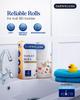 Dab N Klean 2 Ply Toilet Tissue Paper Roll - Pack of 8 | Soft & Ultra Absorbent | OBA-Free | Anti-Clog | Hygienic & 100% Natural Virgin Cellulose Fiber | 200 Pulls per Roll (8 Rolls (1600 Sheets)) view 2