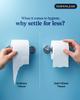 Dab N Klean 2 Ply Toilet Tissue Paper Roll - Pack of 8 | Soft & Ultra Absorbent | OBA-Free | Anti-Clog | Hygienic & 100% Natural Virgin Cellulose Fiber | 200 Pulls per Roll (8 Rolls (1600 Sheets)) view 3