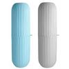 Capsule Shape Toothbrush Case Holder for Waterproof & Hygienic Travel Toothbrush Capsules (Blue-Gray, Pack of 2) view 1