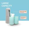 Capsule Shape Toothbrush Case Holder for Waterproof & Hygienic Travel Toothbrush Capsules (Blue-Gray, Pack of 2) view 3