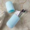 Capsule Shape Toothbrush Case Holder for Waterproof & Hygienic Travel Toothbrush Capsules (Blue-Gray, Pack of 2) view 4