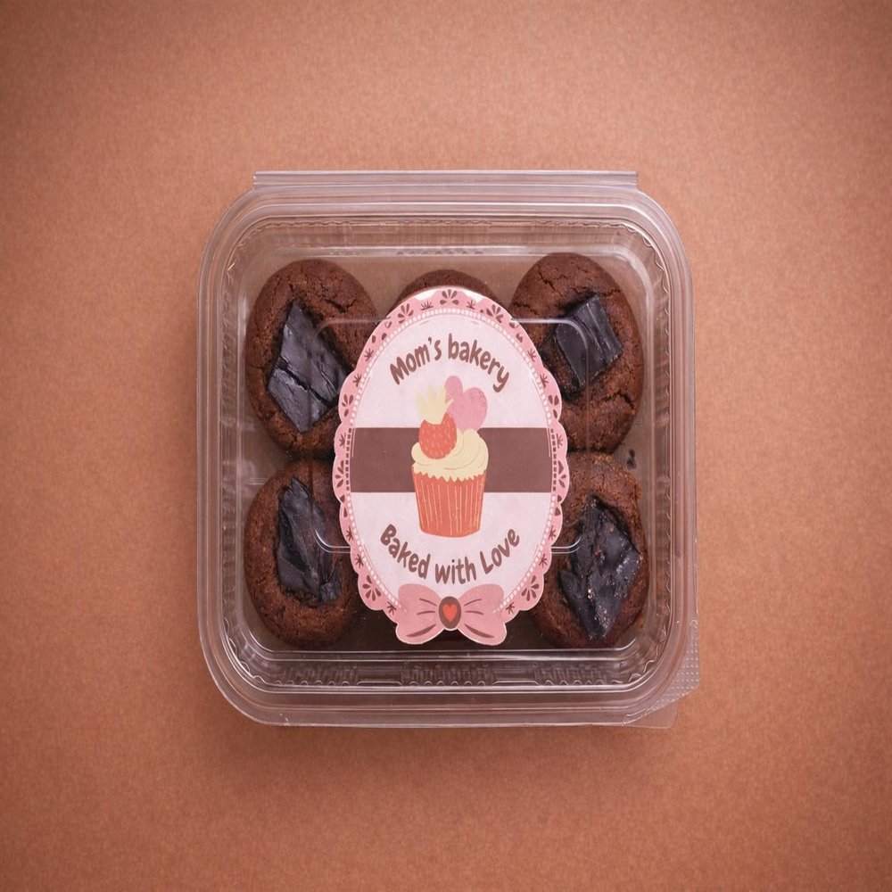 MOM'S BAKERY Chocofudge Cookies- Decadent Double Chocolate Cookies- Rich, Fudgy, | Perfect for Chocolate Lovers | Healthy & High Fiber Biscuits for Anytime Cravings for Breakfast & Tea Time-200 gm