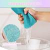 Gipibox(PACK OF 3) Microfiber Zero Scratch Scrub Sponges,12-Layer Tearable Rainbow Rag, Reusable Dual Sided Dish Sponge,Rainbow Scrub Sponge, Multi-Purpose Cleaning Rag For Cars, Glass, Furniture (3) view 4