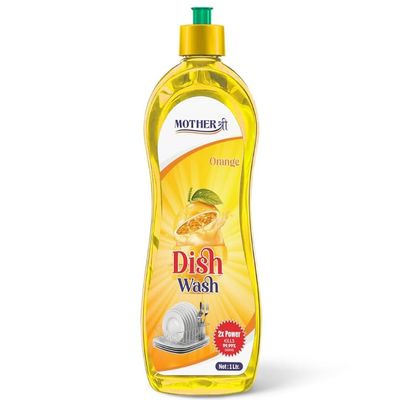 BADANI MART Dishwash Liquid Gel Kitchen Utensil Cleaner Removes Grease And Oil-Orange Dishwashing Detergent Dishwasher Cleaner (1 litre)