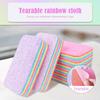 Gipibox(PACK OF 1) Microfiber Zero Scratch Scrub Sponges,12-Layer Tearable Rainbow Rag, Reusable Dual Sided Dish Sponge,Rainbow Scrub Sponge, Multi-Purpose Cleaning Rag For Cars, Glass, Furniture (1) view 3