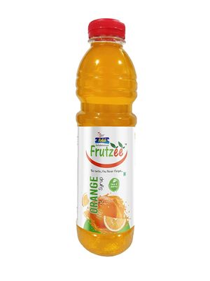 Frutzee Syrup, Refreshing Fruit Sharbat for Summer Drinks, Ideal for Instant Natural Juices, Mocktails, Cocktails & Beverages, No Artificial Colors, 750ML (750 ML, Orange)