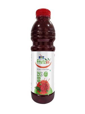 Frutzee Syrup, Refreshing Fruit Sharbat for Summer Drinks, Ideal for Instant Natural Juices, Mocktails, Cocktails & Beverages, No Artificial Colors, 750ML (750 ML, Rose)
