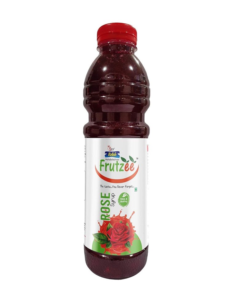 Frutzee Syrup, Refreshing Fruit Sharbat for Summer Drinks, Ideal for Instant Natural Juices, Mocktails, Cocktails & Beverages, No Artificial Colors, 750ML (750 ML, Rose)