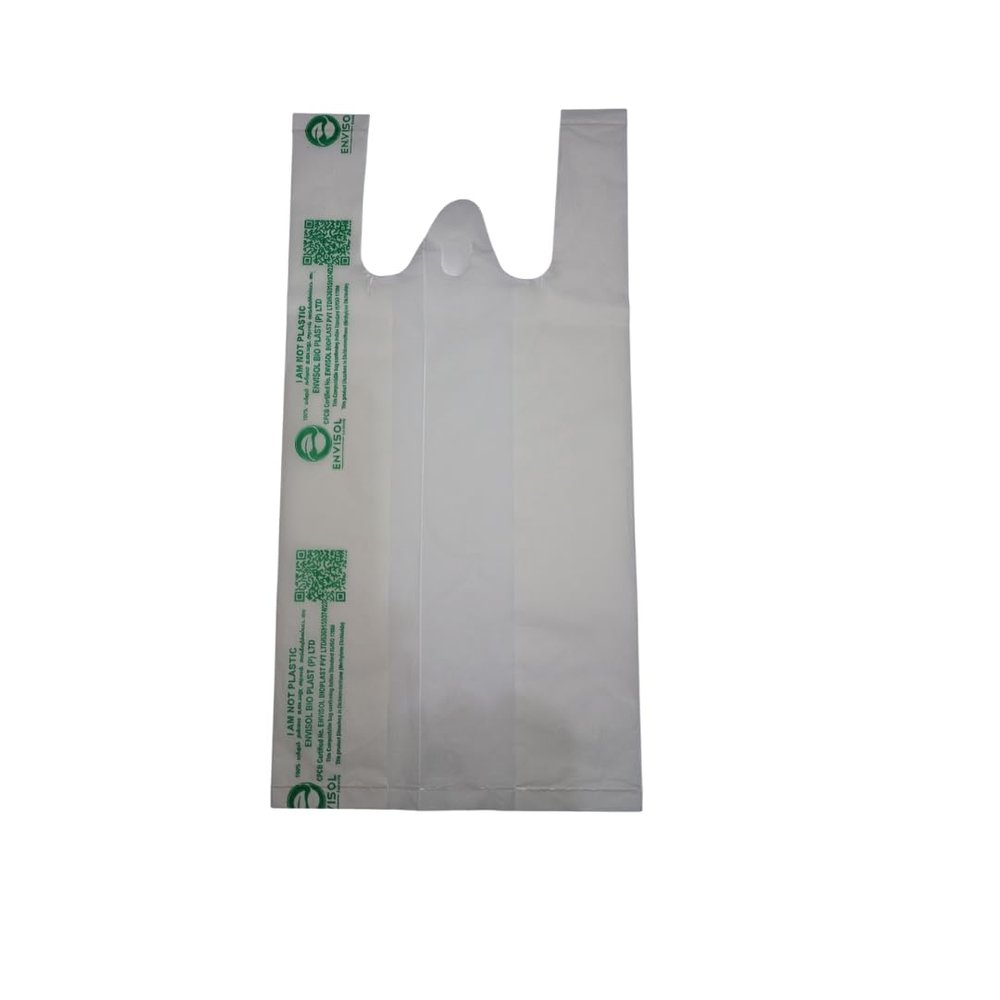 Envisol Compostable Biodegradable Carry Bags 11x13,(7L+4W) x13 Inches  Eco-Friendly Carry Bags for Daily Use, Durable & Reusable  Pack of 30 (11x13, 30, count)