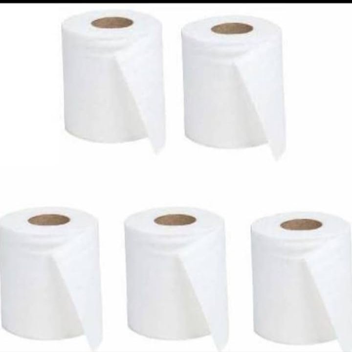 AANAHA White Toilet Paper Rolls, Pack of 5, Standard Size,Ply Toilet Paper Tissue Roll Family Pack 5-in-1 (230 Sheets Per roll)