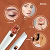 ENINAS 2-in-1 Rechargeable Eyebrow Trimmer, Facial Hair Remover with Replaceable Heads, LED Light, Rose Gold (WHITE) view 4