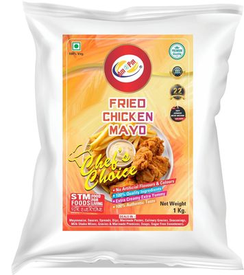 Am 2 Pm - Fried Chicken Mayo -1 Kg | 100% Vegetarian Multipurpose Creamy, Salty & Spicy Delicious Sauce For Burger, Wraps & Rolls - 1Kg