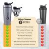 Apexx Protein Shaker Bottle  Steel Shaker for Gym with Silent Mixing, Leakproof Twist Cap, BPA-Free, No Smell, with Carry Handle - Silver 750ML view 3