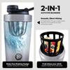 Apexx Protein Shaker Bottle  Steel Shaker for Gym with Silent Mixing, Leakproof Twist Cap, BPA-Free, No Smell, with Carry Handle - Silver 750ML view 4