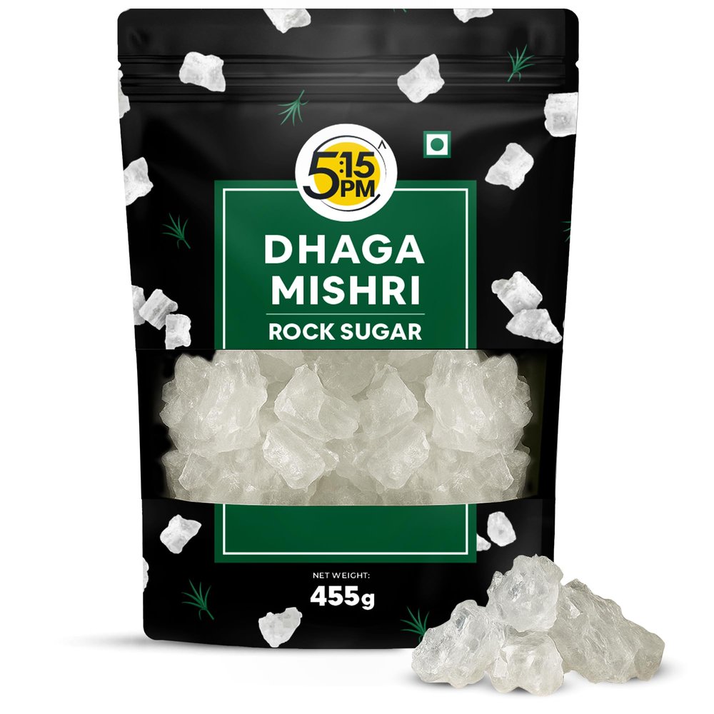 5:15 PM Dhaga Mishri 455Gm | Rock Sugar Crystals | Mishri Dhaga Pure Thread Crystal | Natural Thread Mishri Crystal | Dhage Wali Mishri | Candy Thread Crystals 455Gm