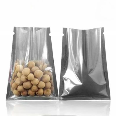 Deera Flat Storage Pouch Semi-Silver Top Open PET+Poly Food Grade Material Reusable & Heat Sealable Food Packaging Bag (Size-500gm, 8 Inch X 10 Inch) Pack of - 100