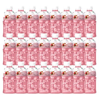 CocoHigh Lychee Juice 25% with NATA De Coco 320 ml (Pack of 24)