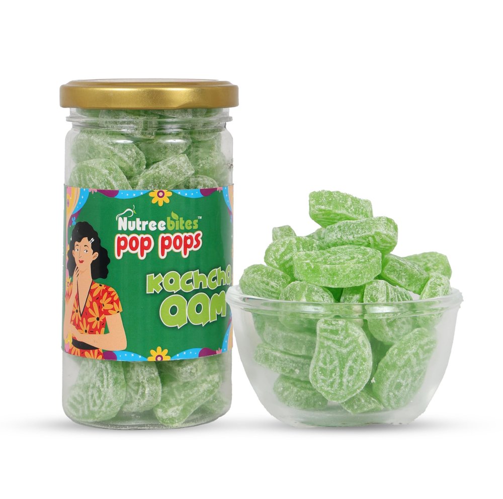 Nutreebites Kacha Aam Candy - Sweet & Sour Mango Candies - Khatti Meethi Kacha Aam Treats - Fun Snacks & Party Favors (260g)
