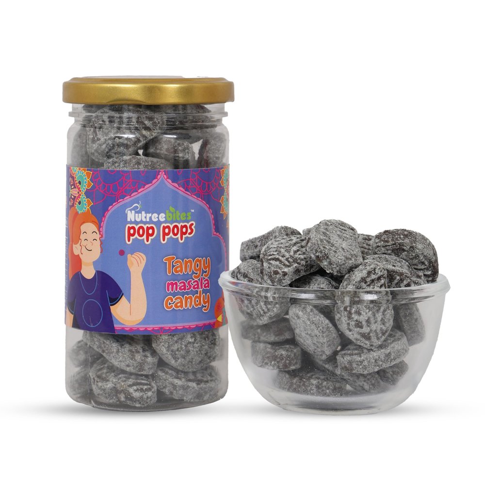Nutreebites Tangy Masala Candy - Chatpata Indian Digestive Treat for Kids & Adults - Spicy & Sweet Flavor Burst - Perfect for Gifting, Snacking & Travel (260 gm)