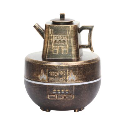 Teapot Essential Oil Diffuser 5W Scent Humidifier for Hotel Bedroom Tabletop Bronze