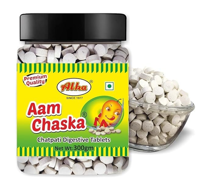 AAM Chatpati Tablets Digestive Churan Goli AAM CHASKA| Khathi Meethi | Mango Candy | Chatpati Goli | 300GM